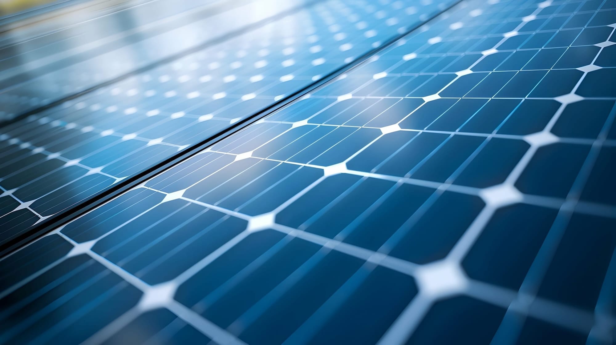 Nahaufnahme von Solarzellen